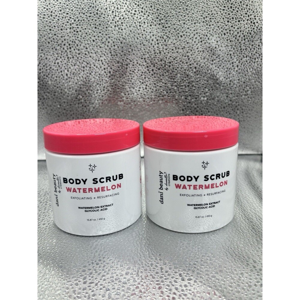 2 Pack Dani Beauty Watermelon Body Scrub 15.87 oz Exfoliating Glycolic Acid